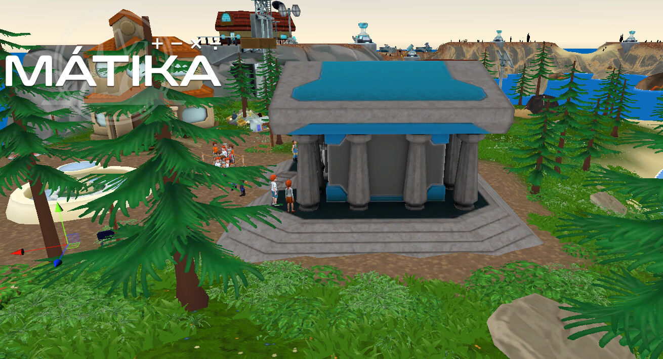 Side view of the bank building into the game.