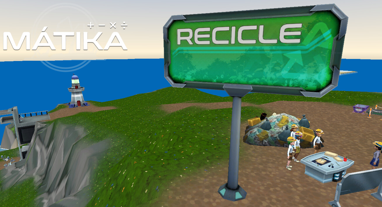 Outdoor prop with an internal poster made by the 2d artist of the team.