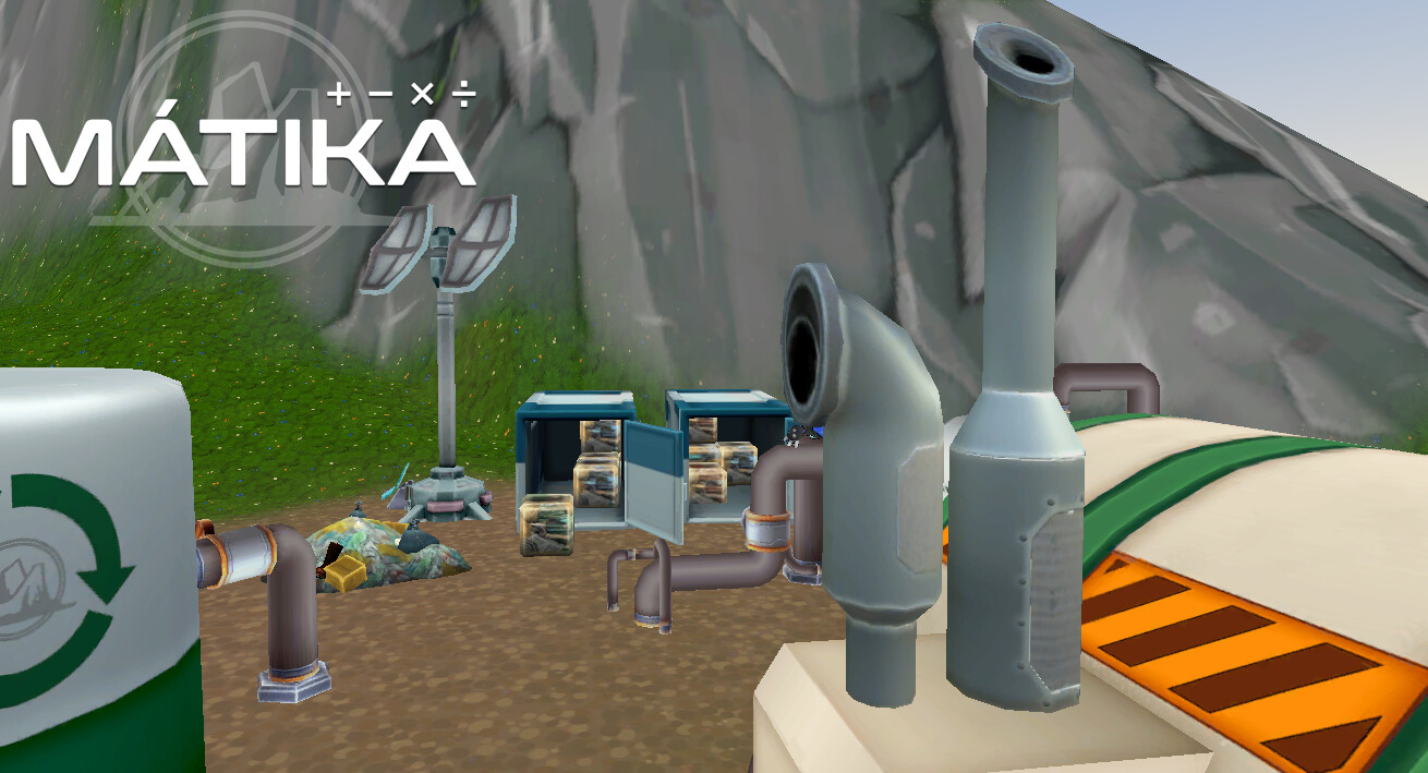 Chimney prop for recycling station
