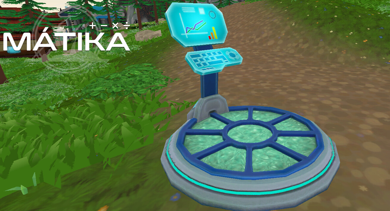 Front view of the model of the nano-robot in low poly integrated with a visor model that existed in the game. 