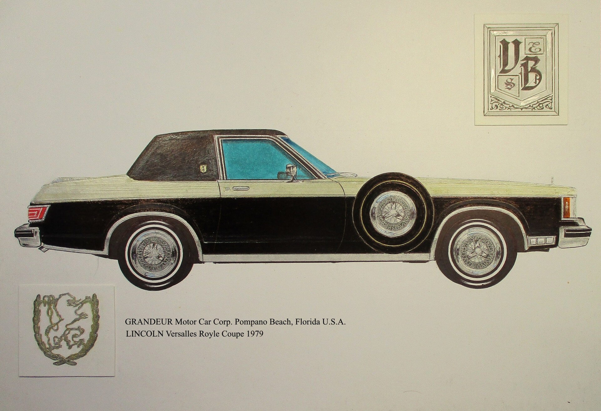 ArtStation GRANDEUR Motor Car Corp, LINCOLN Versalles Royle Coupe 1979