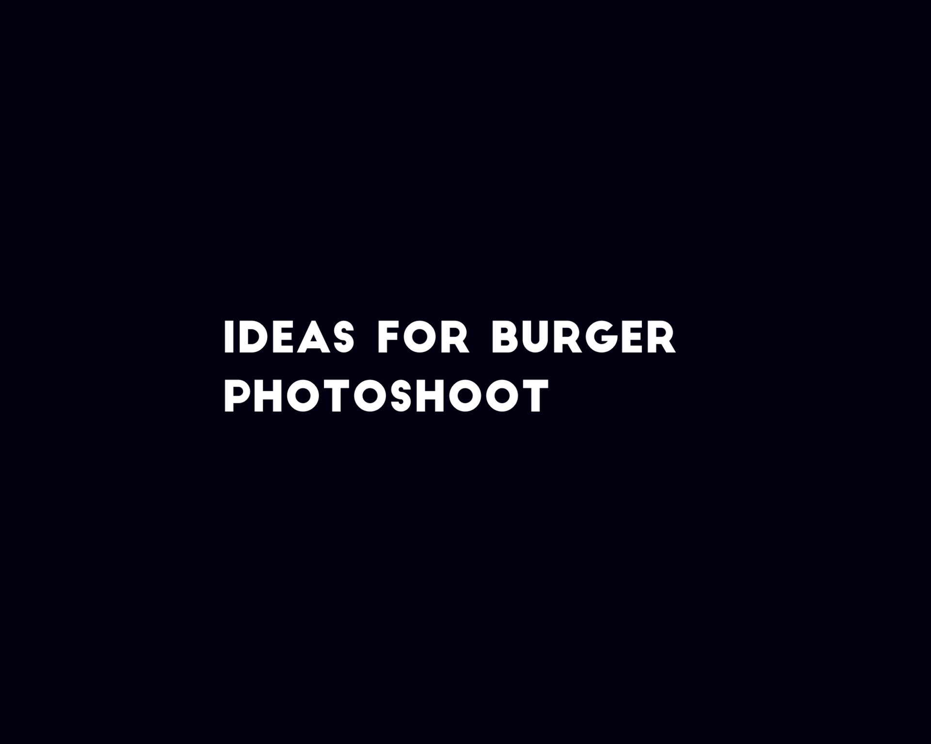 ArtStation - Mood board for Burger photoshoot
