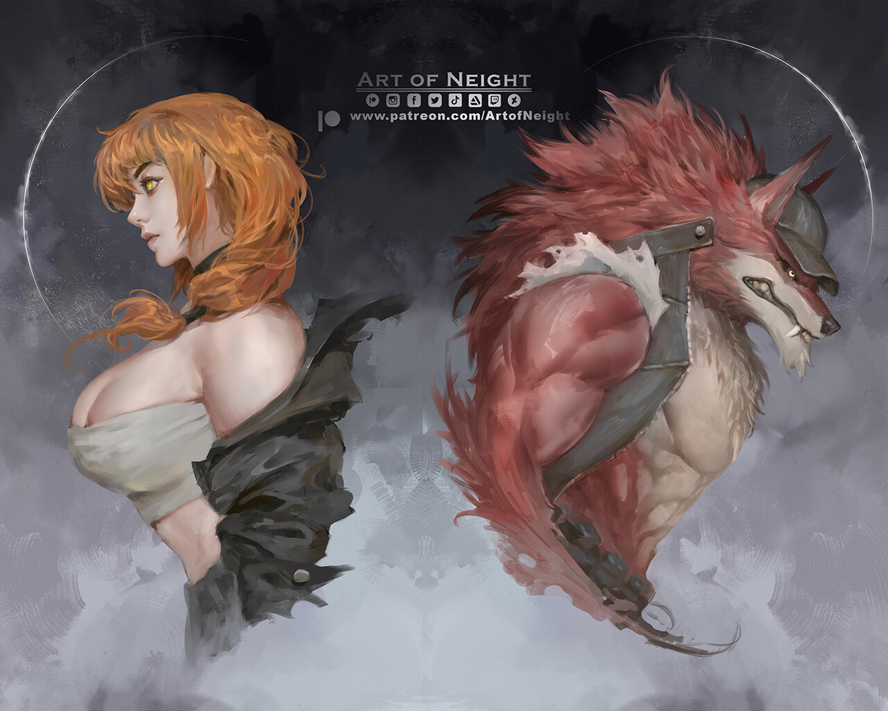 ArtStation - Mad Wolf \u0026 Gwen, image size:1280x1024