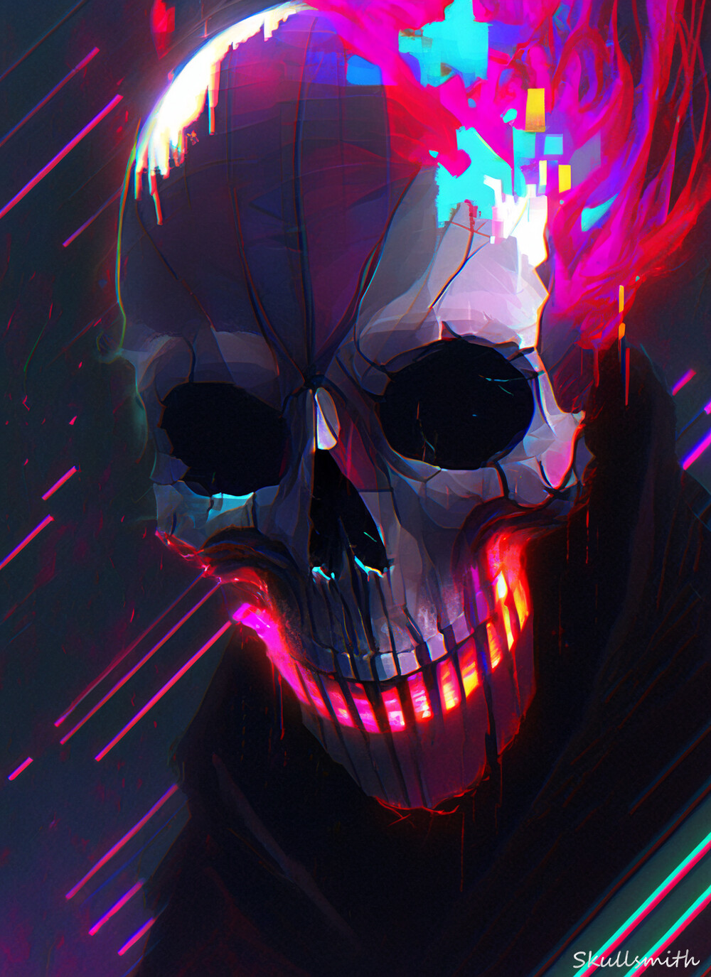 ArtStation - Hacker Skull