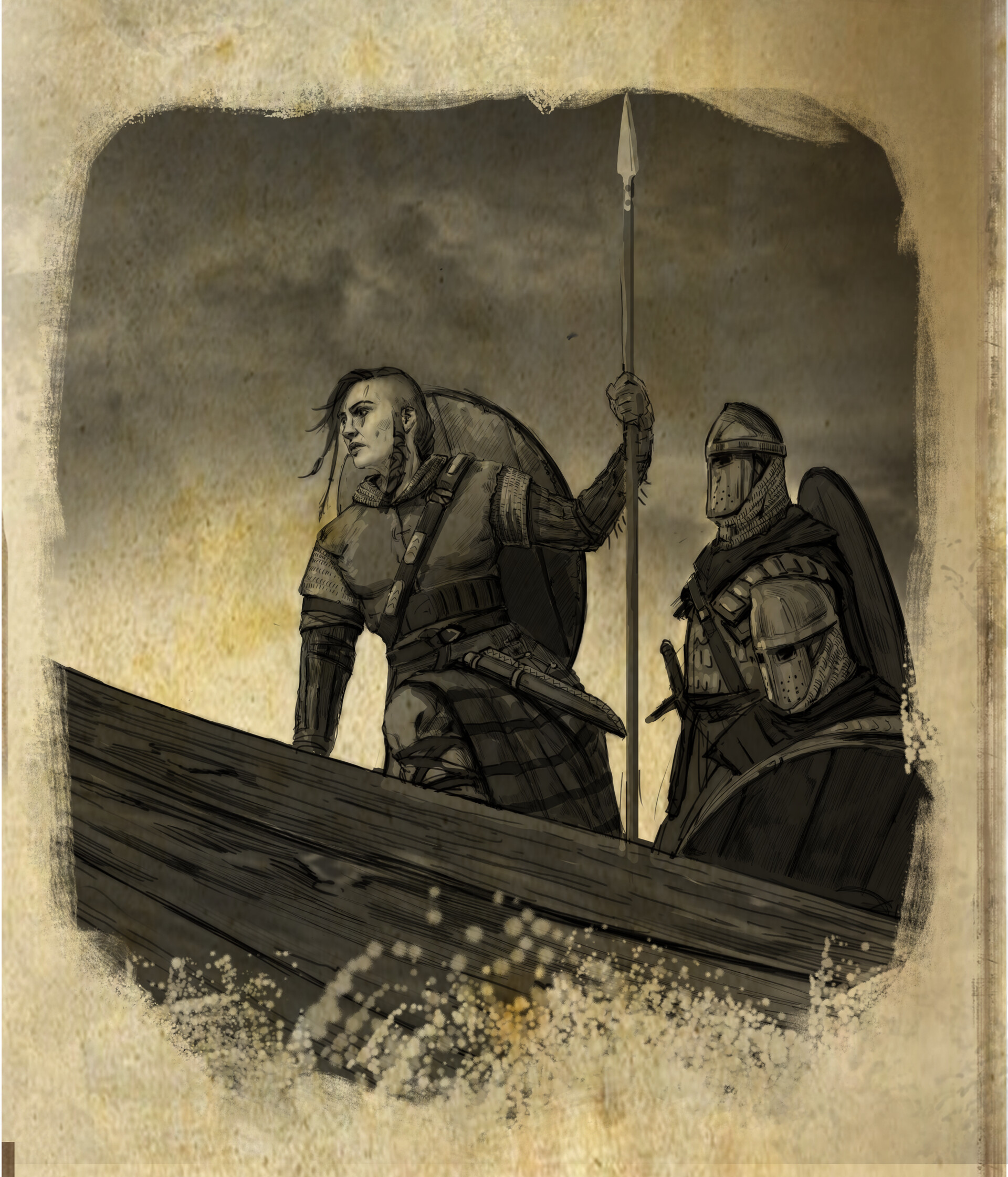 ArtStation - Some rough ink scketches to support narrative. The Valiant ...