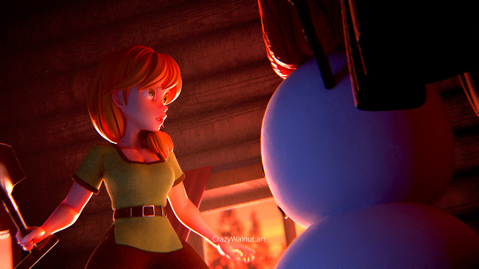 Alex vs Snow Golem (minecraft animation) Key Visual 02