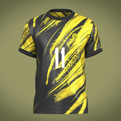 ArtStation - Soccer Football Black and Red Jersey Player-11