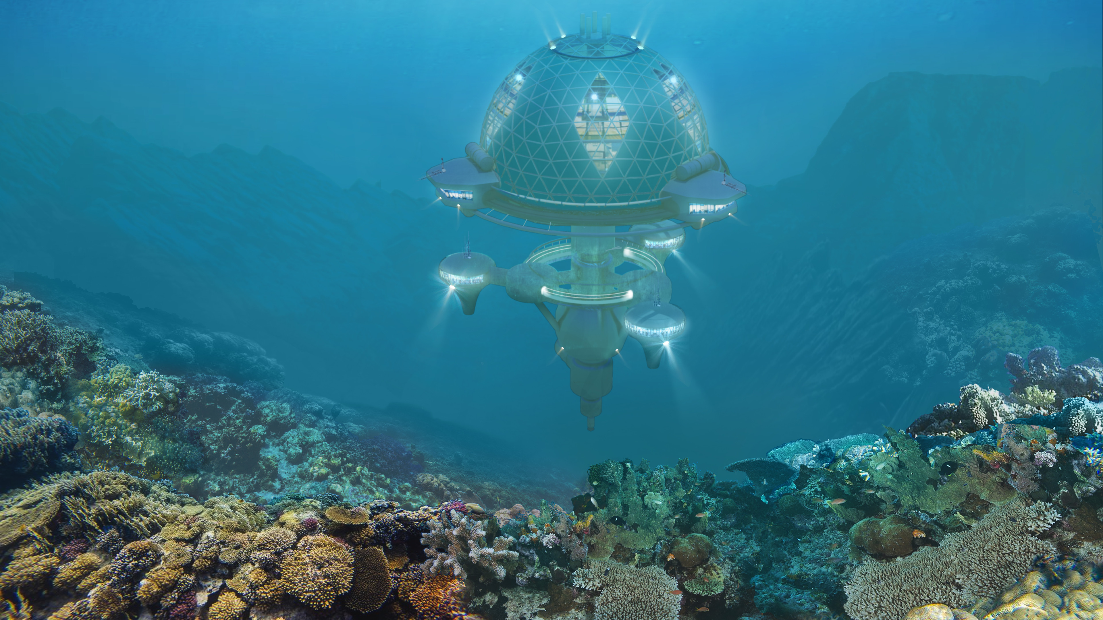 William Ocean's underwater lair Matte
