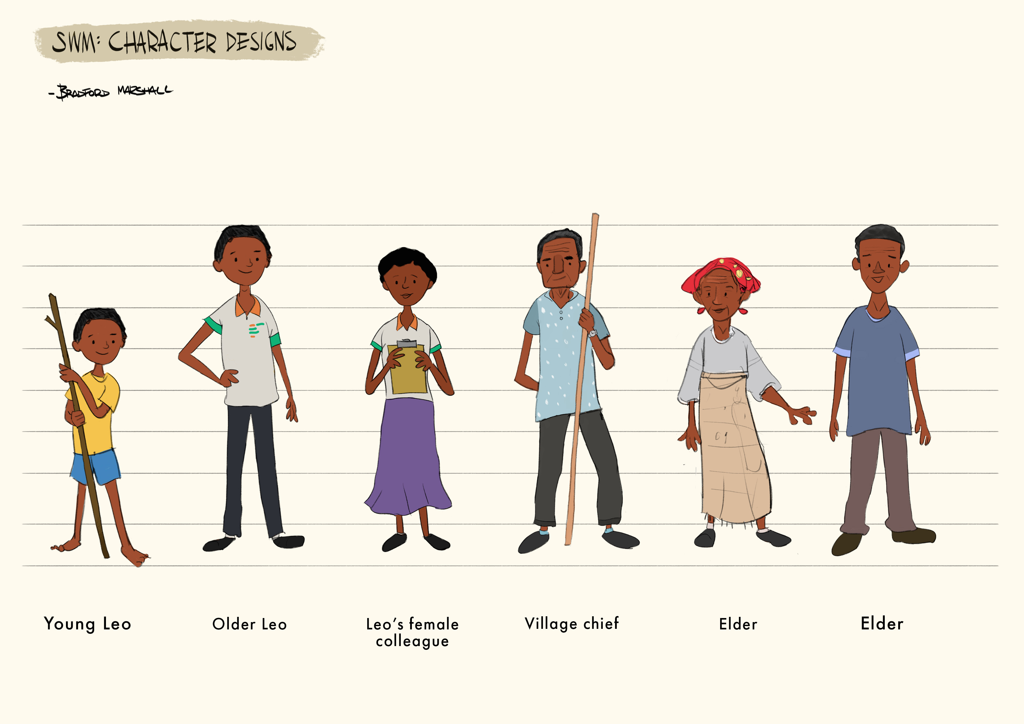 Character designs - a few main characters  