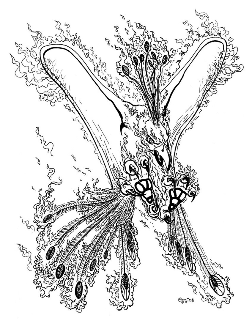 Phoenix Descending Ink
