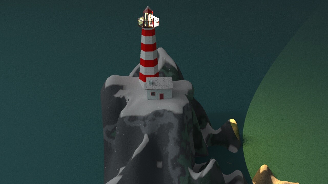 Top view of triplanar snow effect