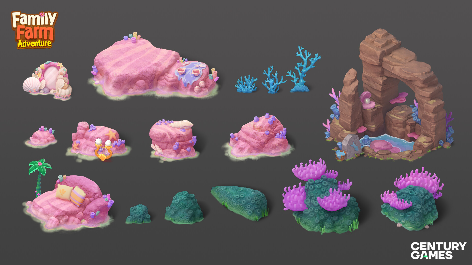 ArtStation Family Farm Adventure Rocks & Props