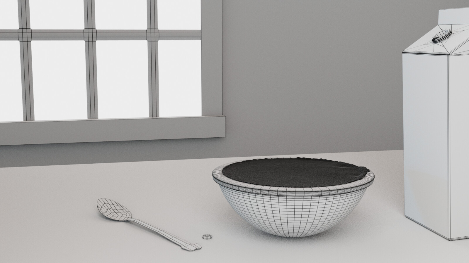 Wireframe of the models.