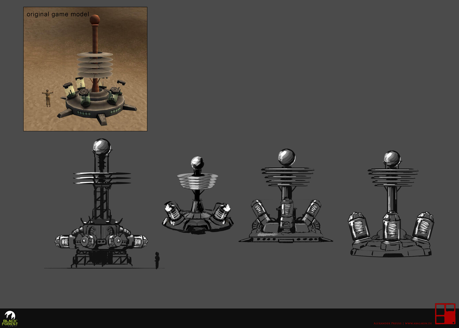 Thumbnails to determine the final design 