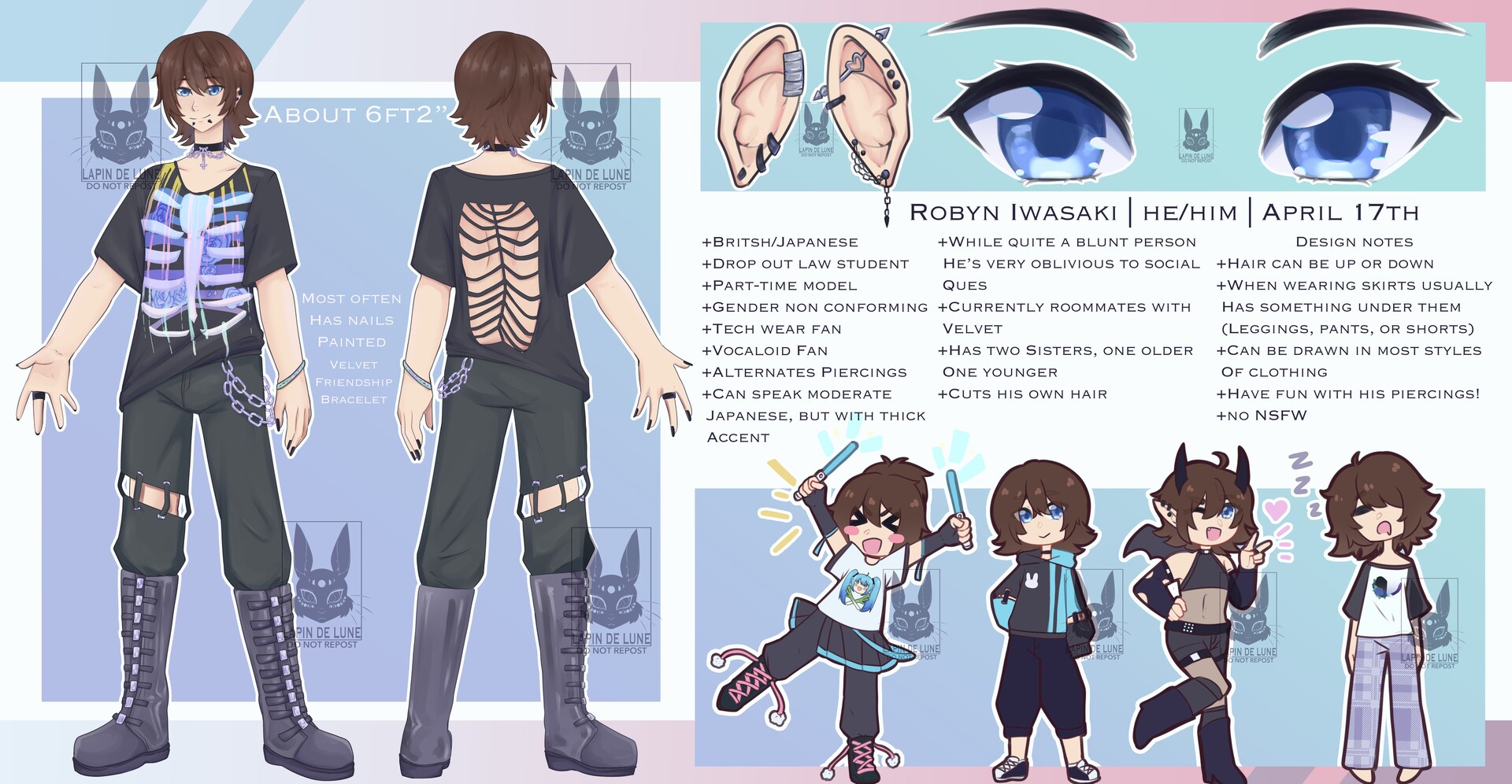 Artstation oc robyn reference sheet