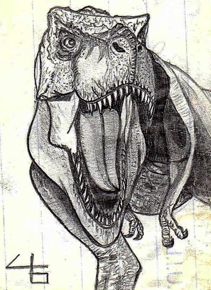 dibujos de parque jurásico t rex
