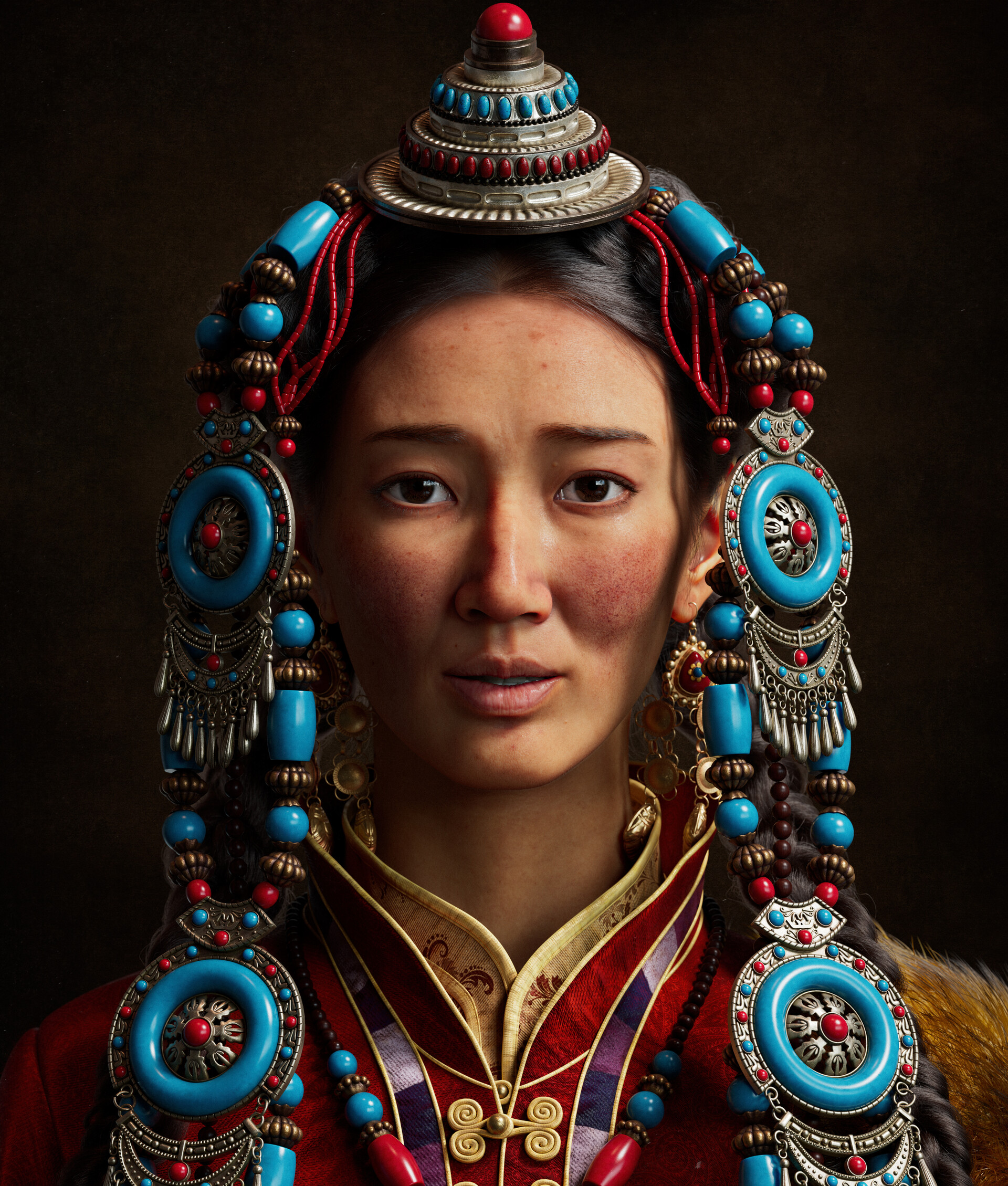 ArtStation Tibetan girl