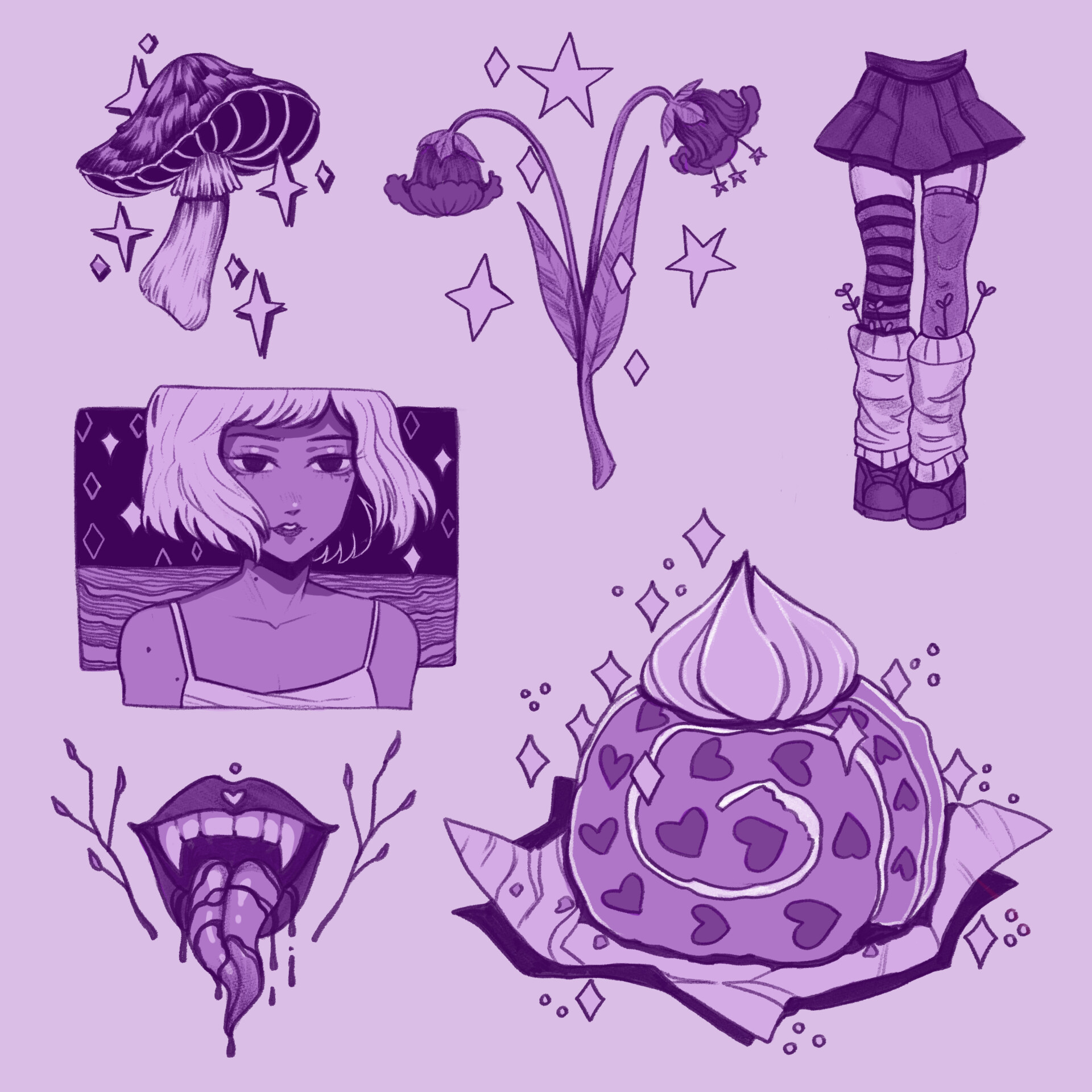 Artstation Tattoo Flash Sheet 4644