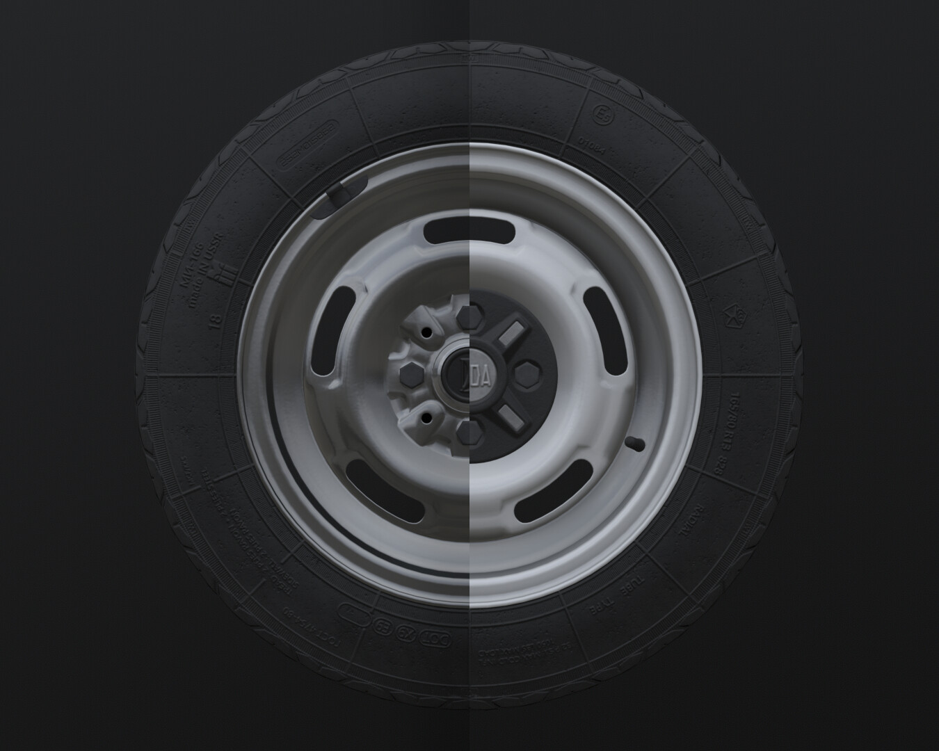 ArtStation - R13 Steel Rim LADA 2105 & МИ-166 Tire