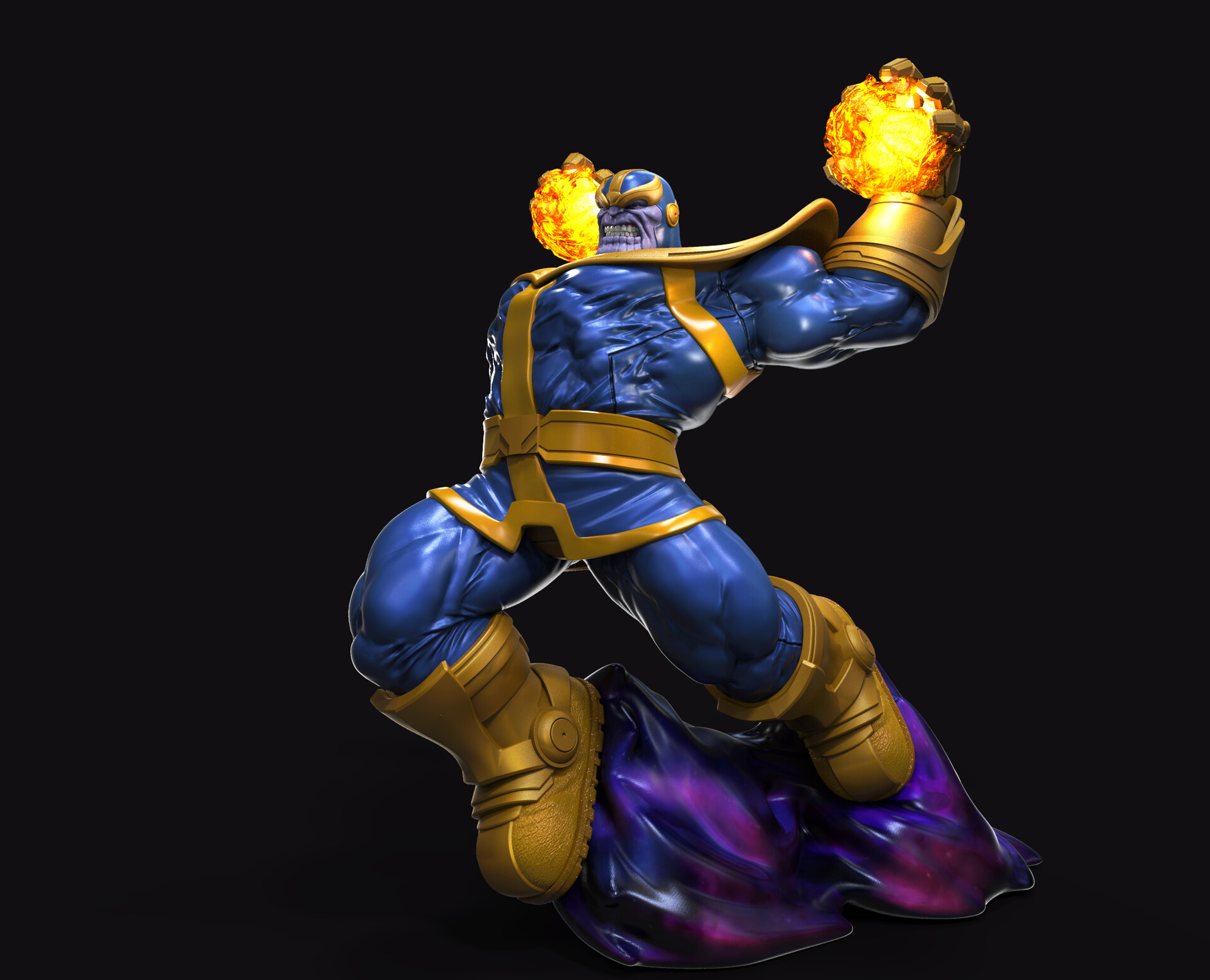 ArtStation - Silver Surfer and Thanos Diorama
