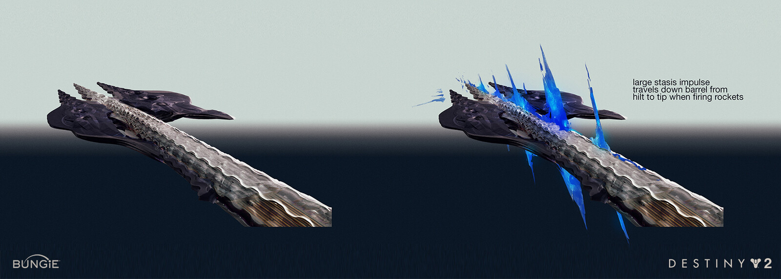 Weapon Concepts by Jacob Gonzalez. These were exceptionally helpful in getting inspiration and providing some visual building blocks for me to work with.
https://www.artstation.com/jacobg