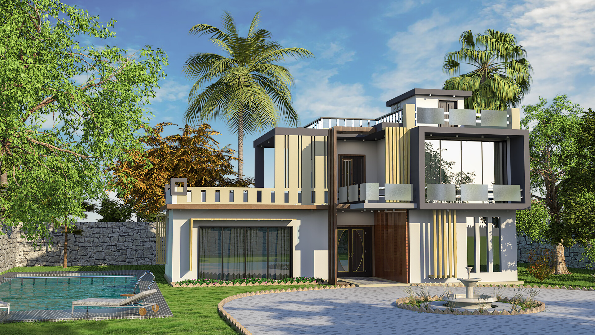 ArtStation - 3DS MAX House | Exterior House | Architecture 3D Model | House