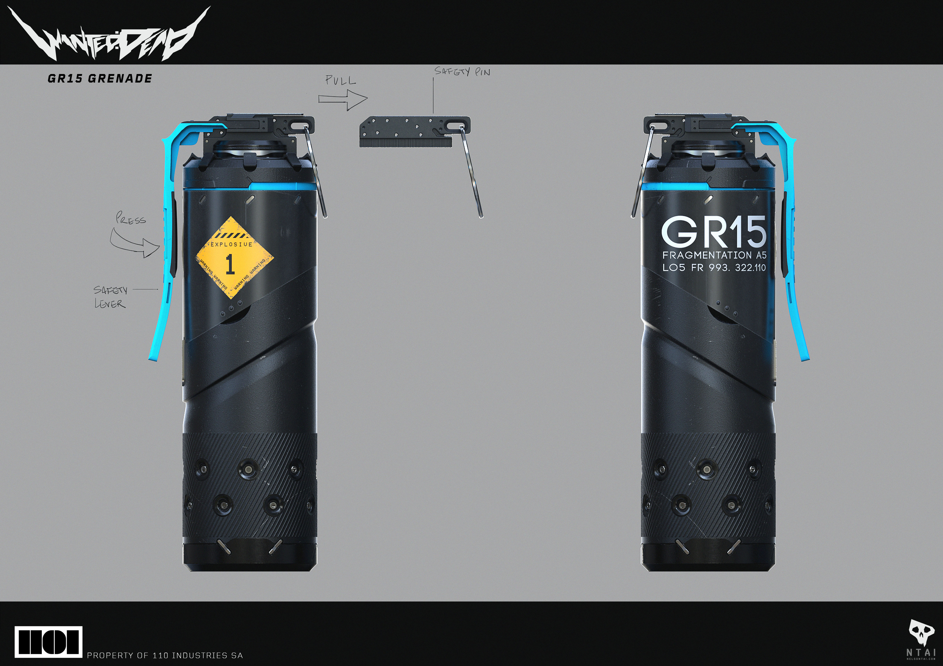 Weapon - GR15 frag grenade.