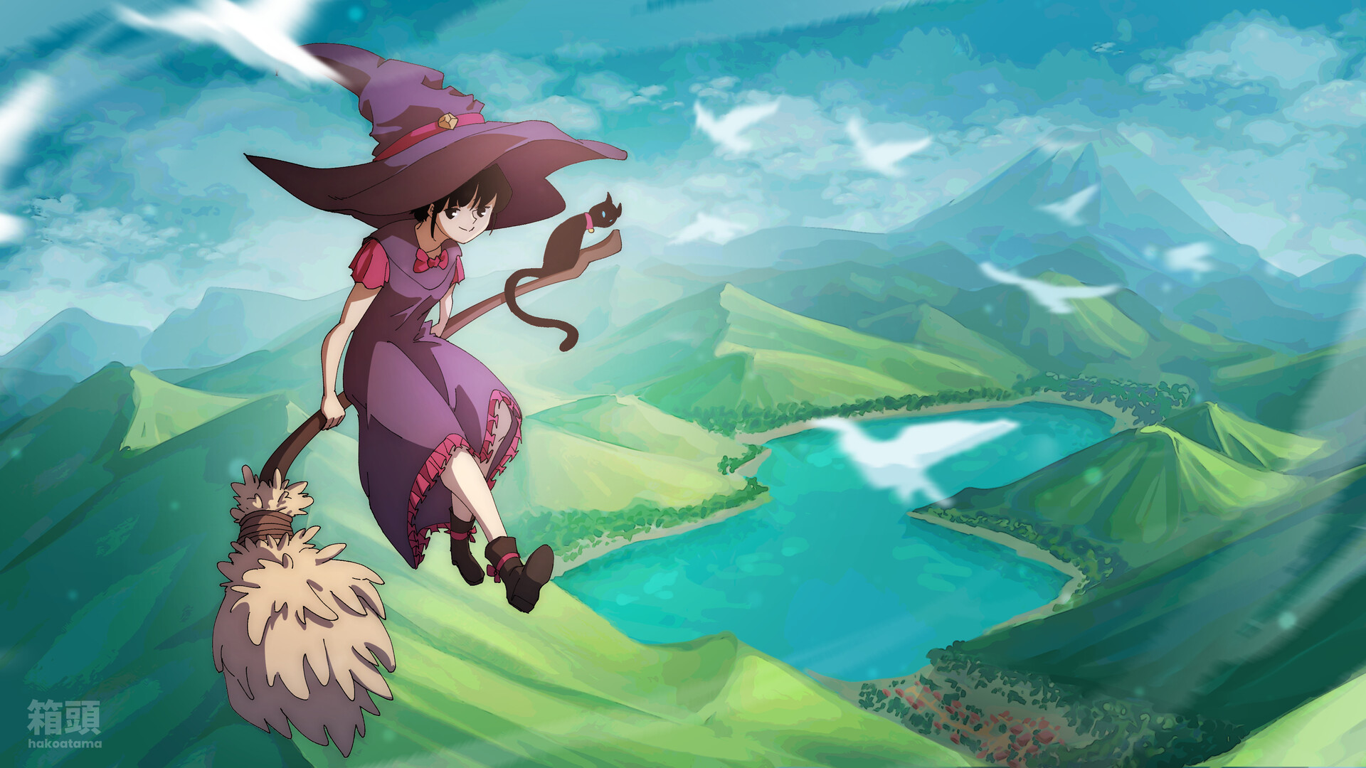 ArtStation magician girl cover art Landscape Scenery novel / manga