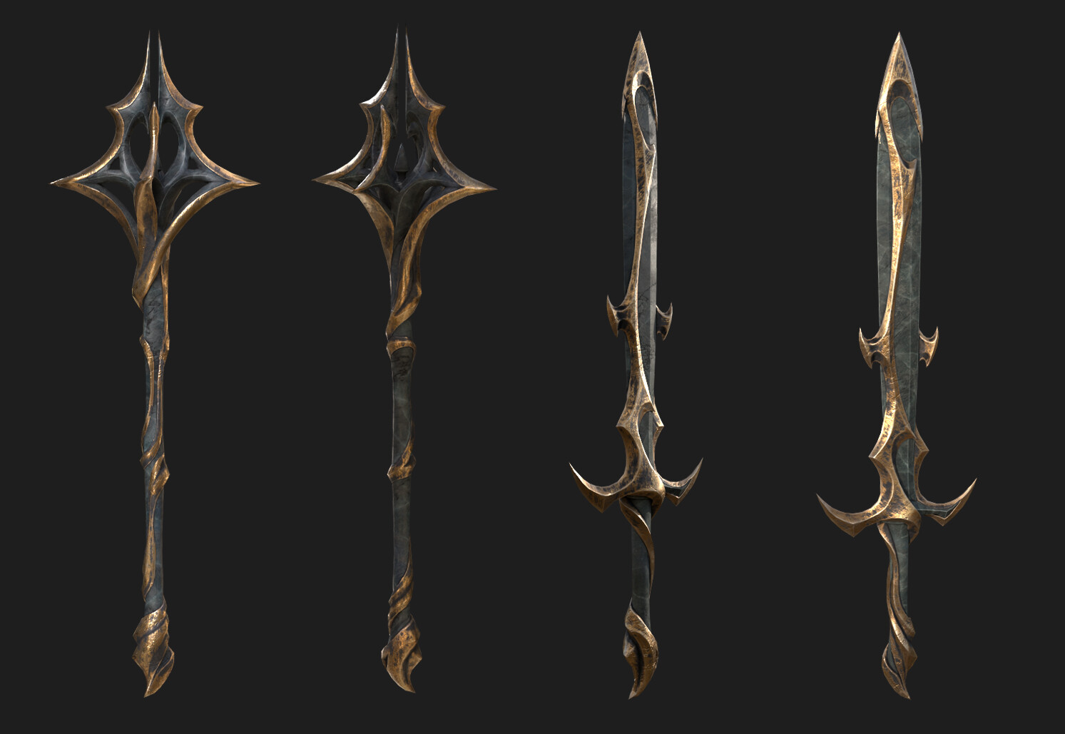 Final Guardian mace and sword models and textures. 