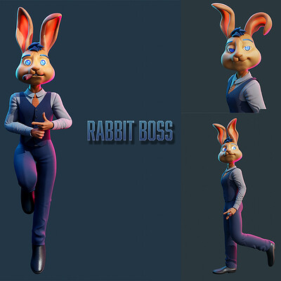 Rigged Rabbit Boss - Blender
