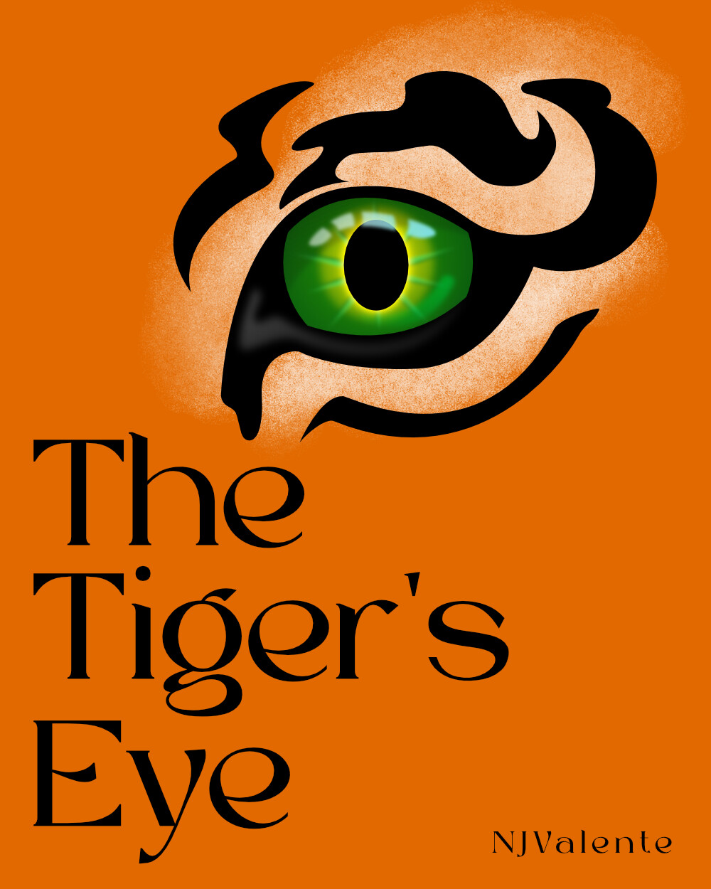 The Tiger's Eye book cover illustration. Vector art, done in Affinity Designer.
