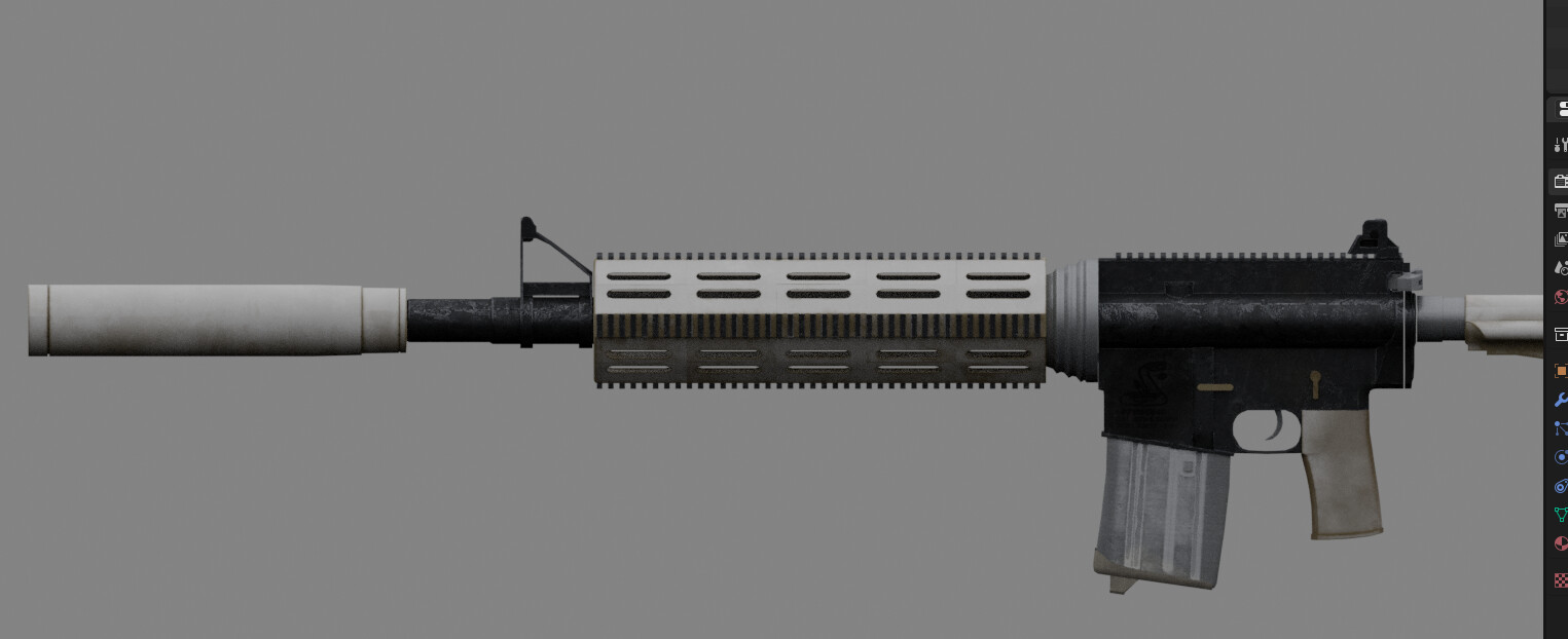 J MF M4A1 simplistic model game ready