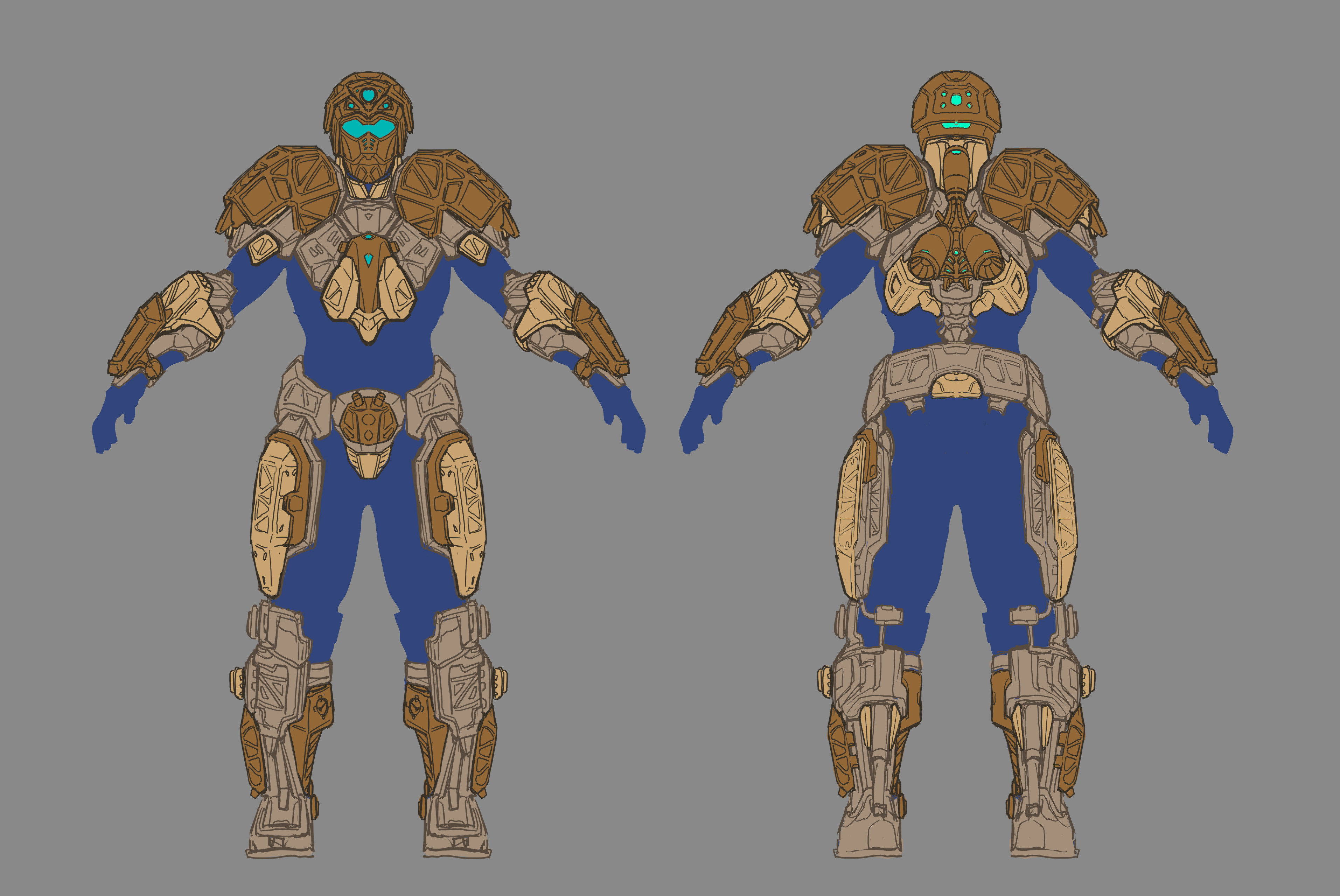 Sketch - Sci-fi armor 02 - T3