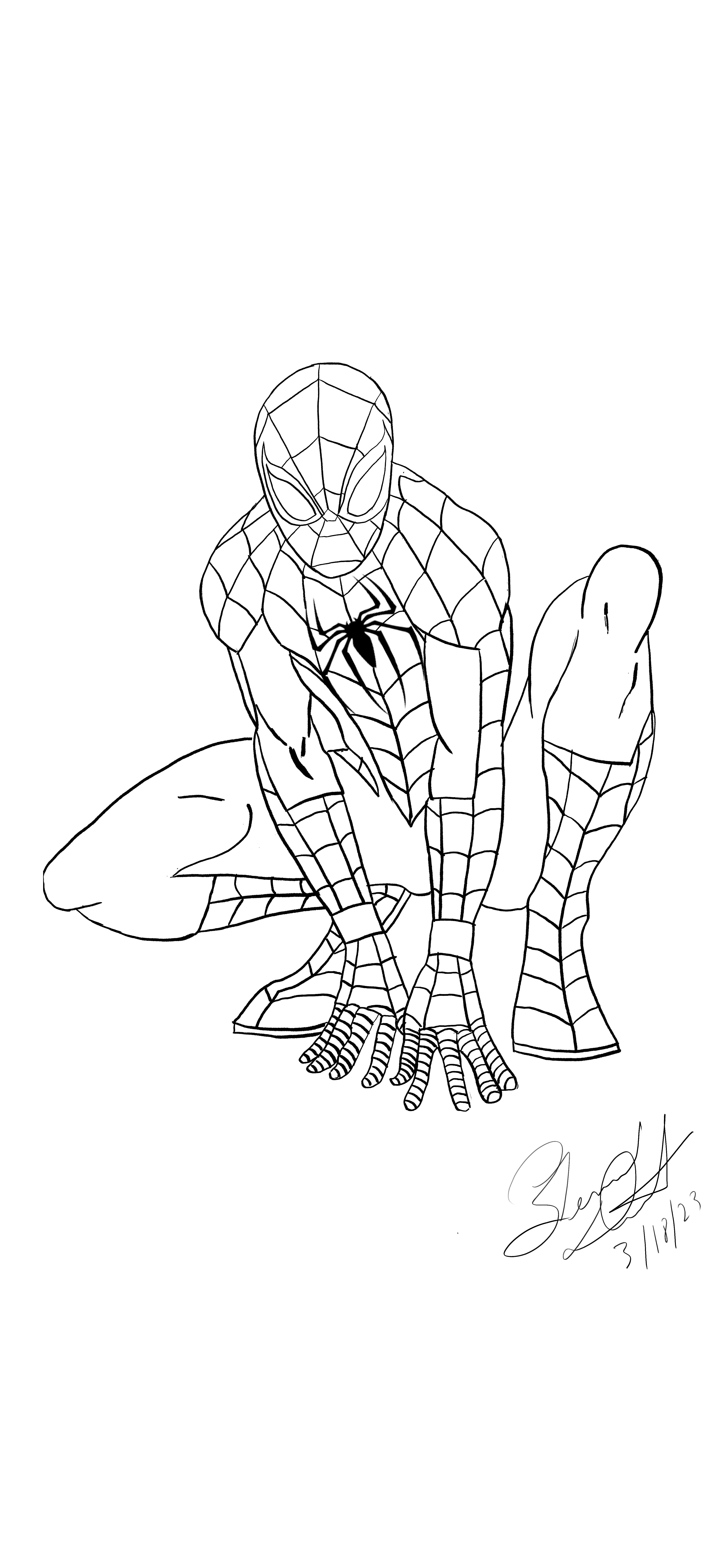 How to Draw SpiderMan Full Body