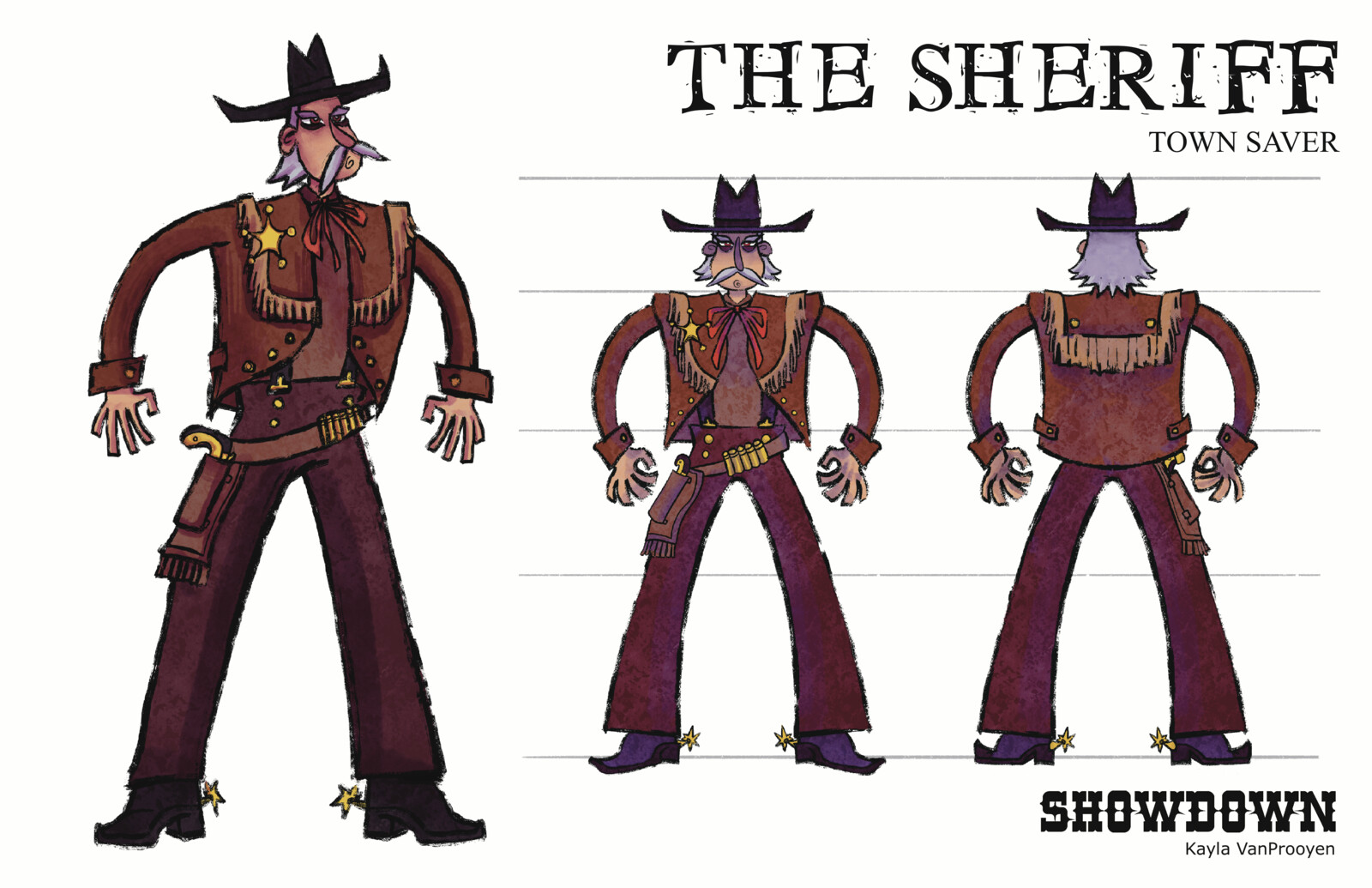 Model sheet for the Sheriff.