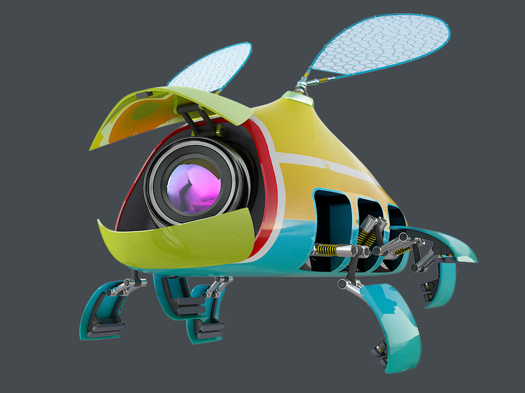 Flying top spy camera