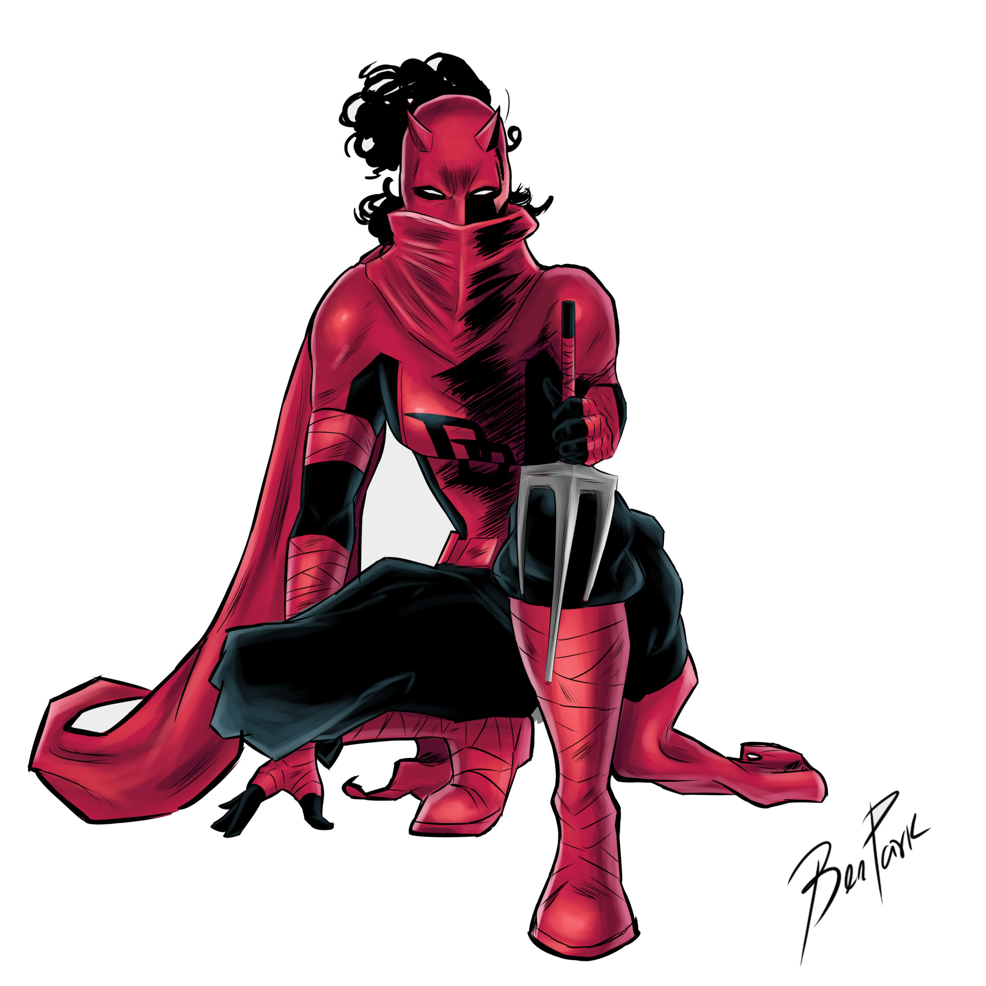 ArtStation Daredevil Elektra Natchios