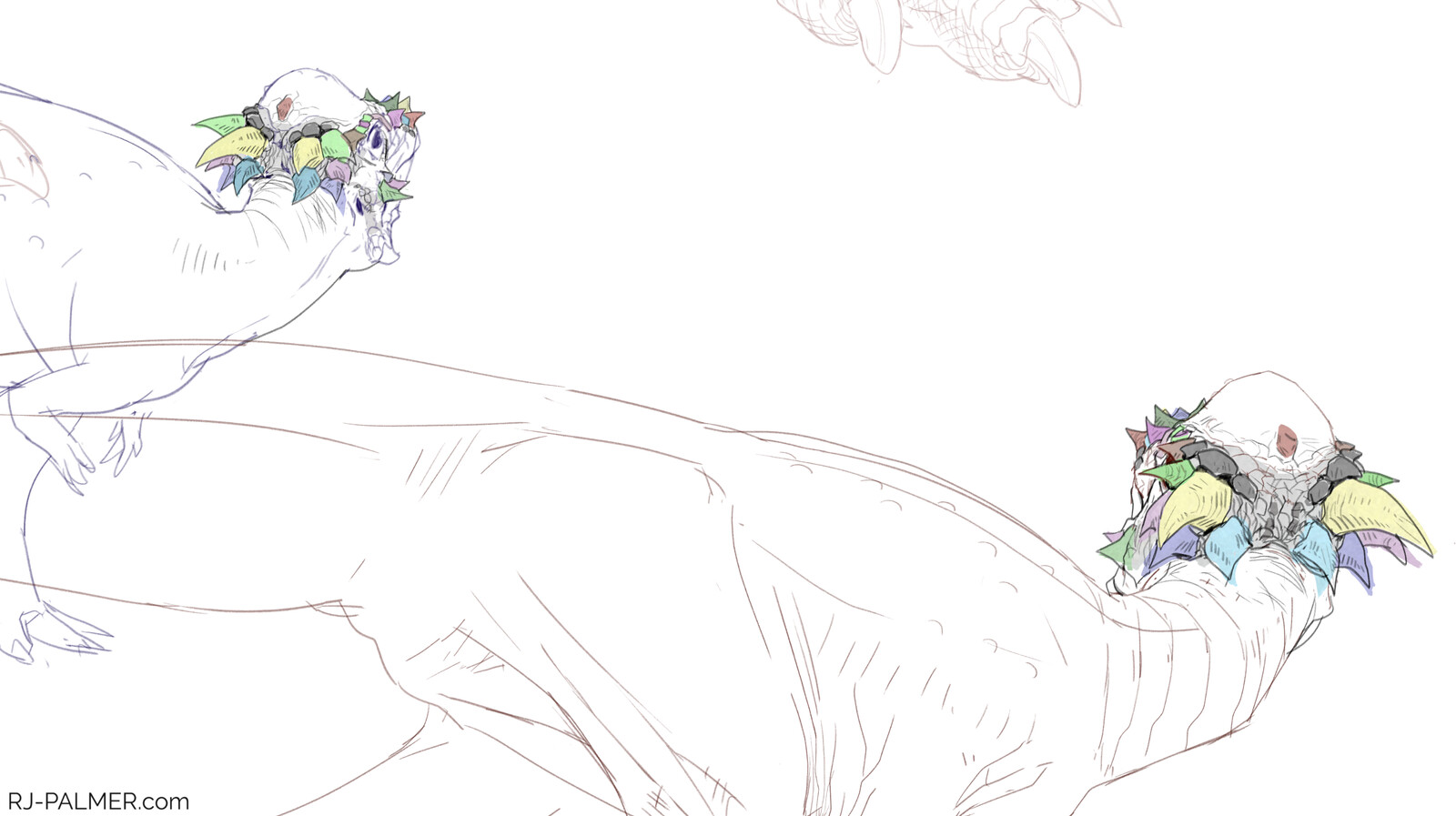  I even counted out and color coded the stupid little head horns on the pachys to make sure they lined up right. This was a nightmare.