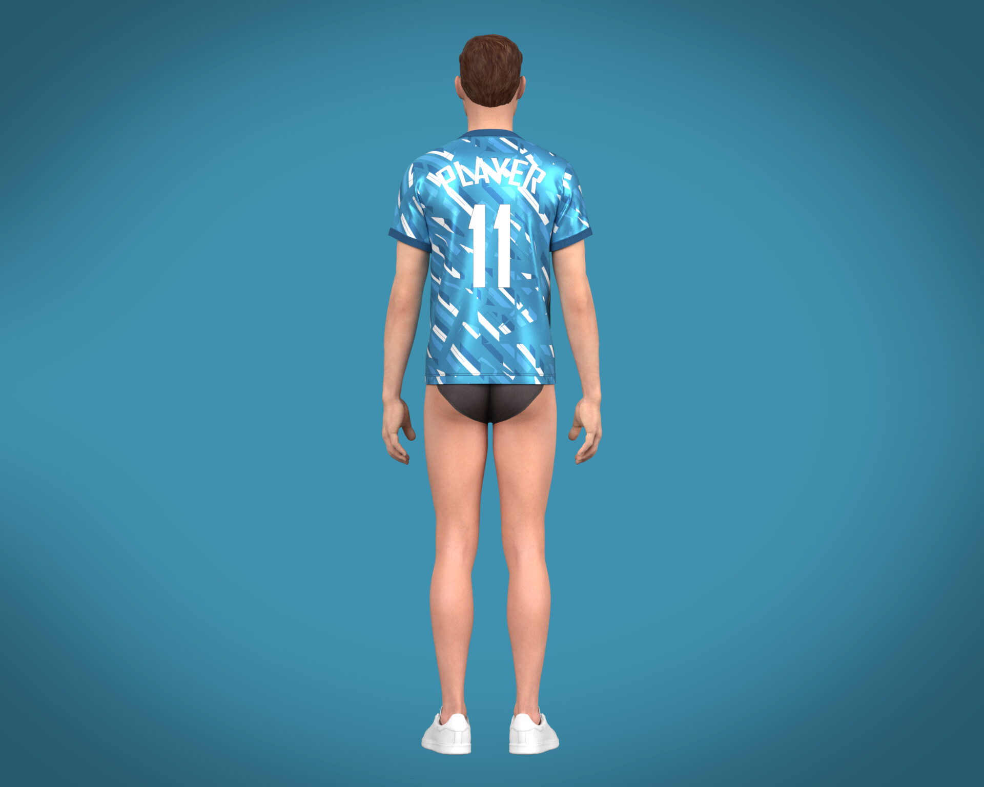 ArtStation - Soccer Football Red and Blue color Jersey Player-11