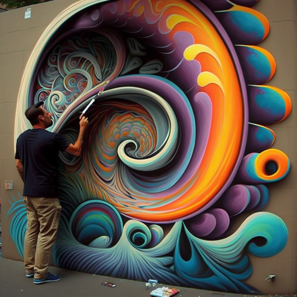 ArtStation - Colorful Expressions: A Street Art Painting