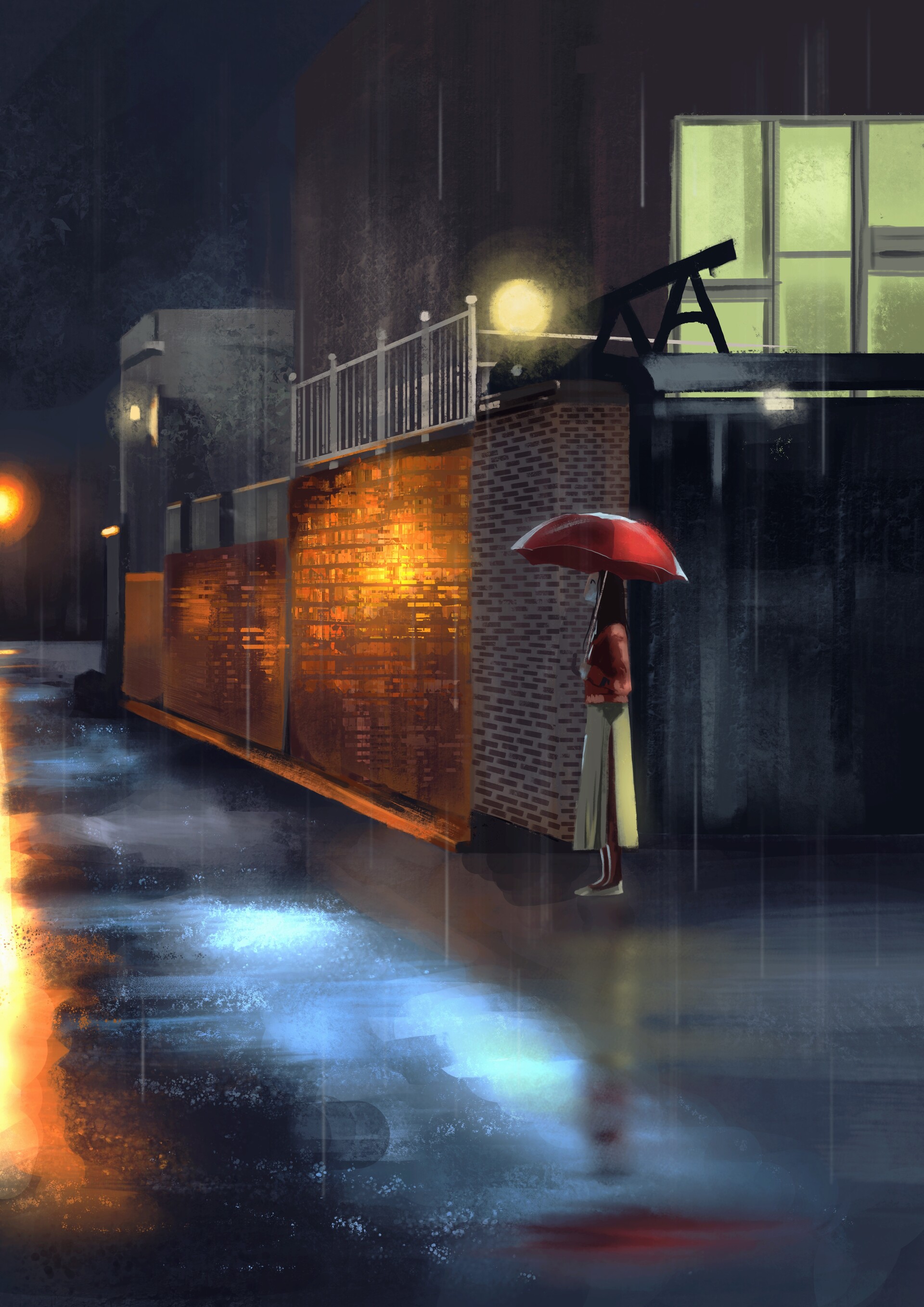 ArtStation - Under the rain