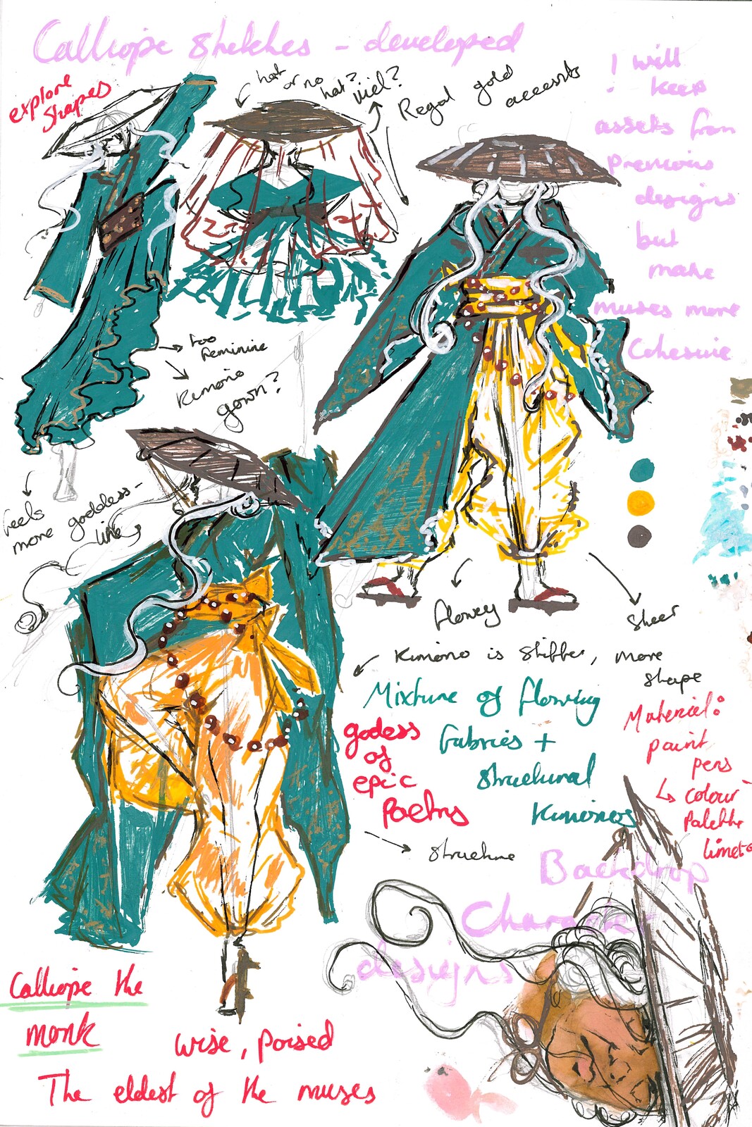 Paint Pens and Ink - Loose Sketchbook Work