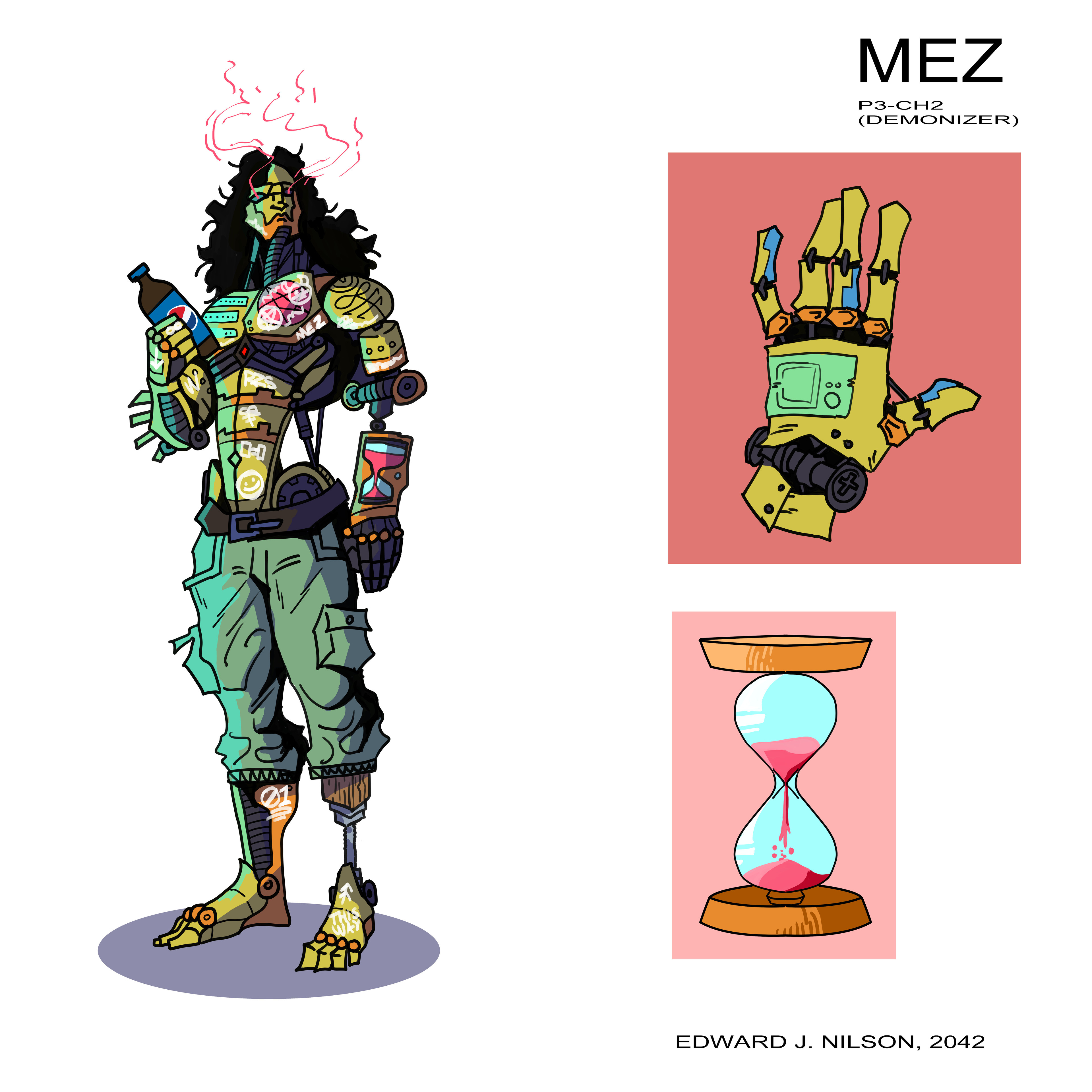 The Mez! A powerful tool for all aspiring occultists to use! The robot acts as the host for any otherworldy entity rather than organic material! Buy one get one free! Limited offer. (Disclaimer: Prone to malfunction. Use cautiously.)