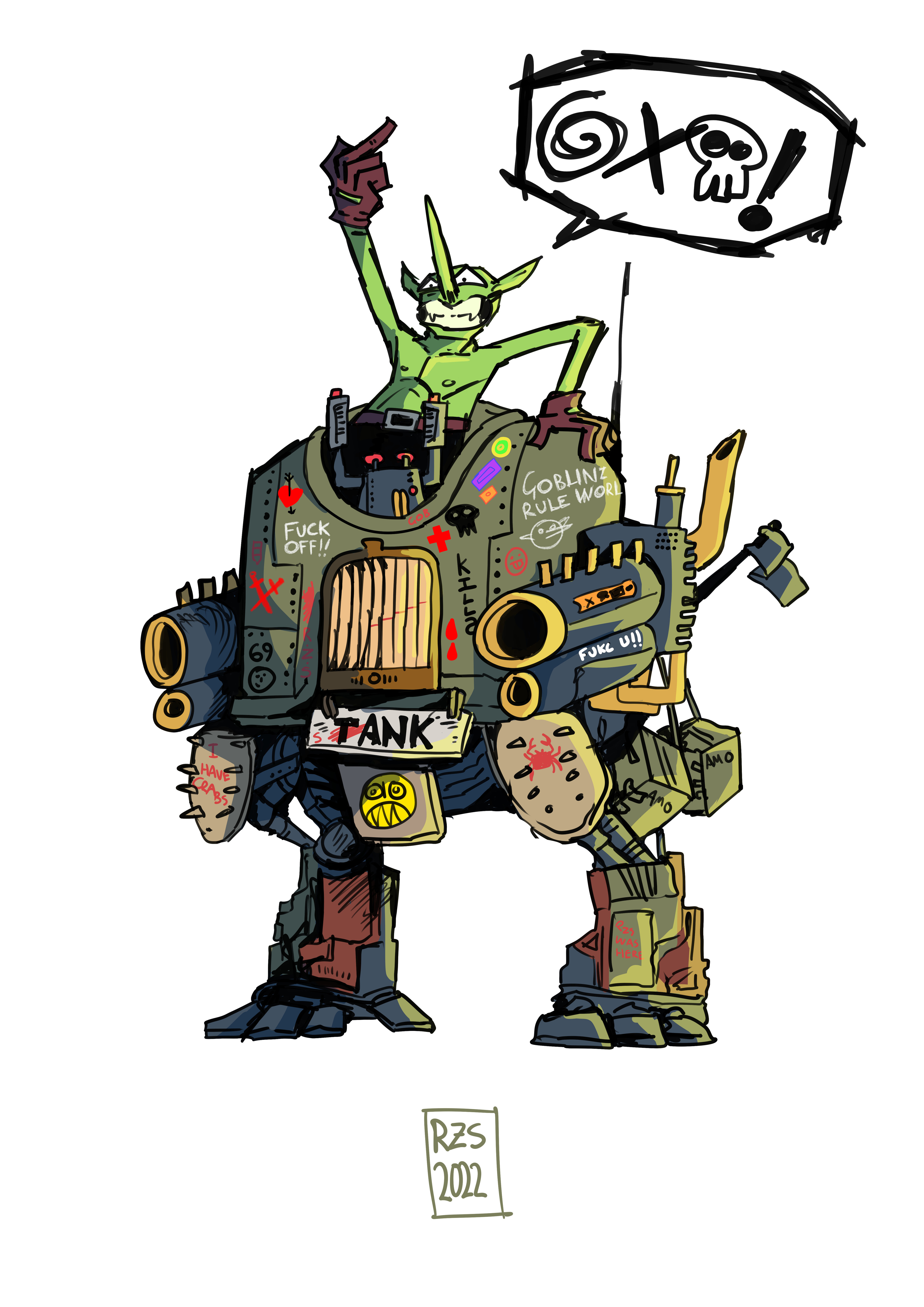 Goblins? Complicated war machinery? Doesn't sound like a good combination to me.