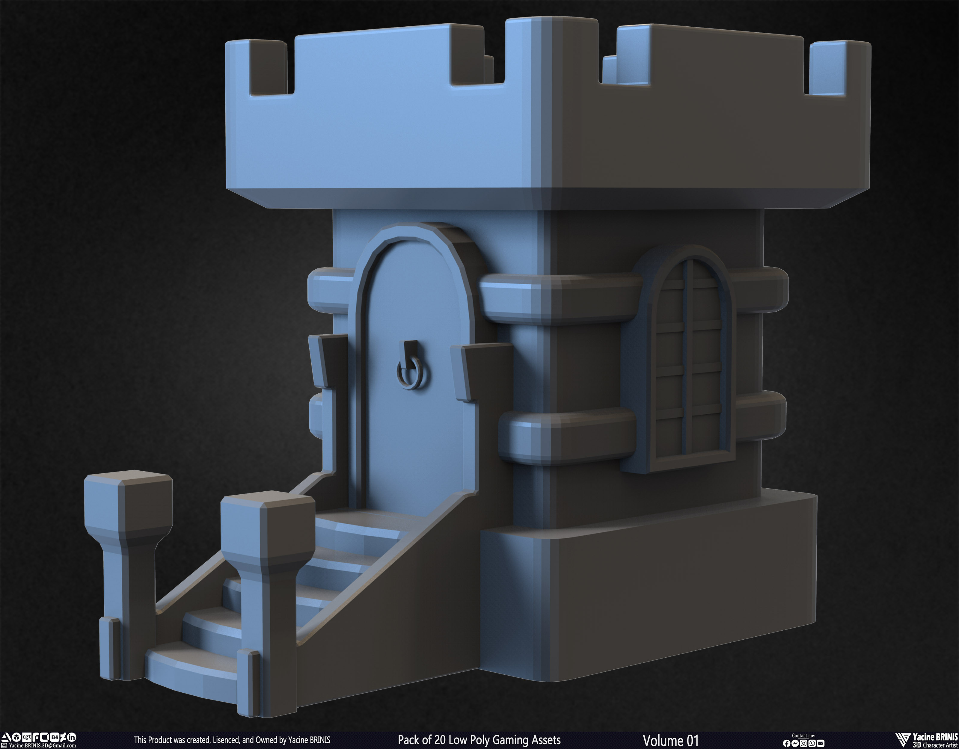 20 Low Poly Gaming Assets Volume 01 Sculpted By Yacine BRINIS Set 07