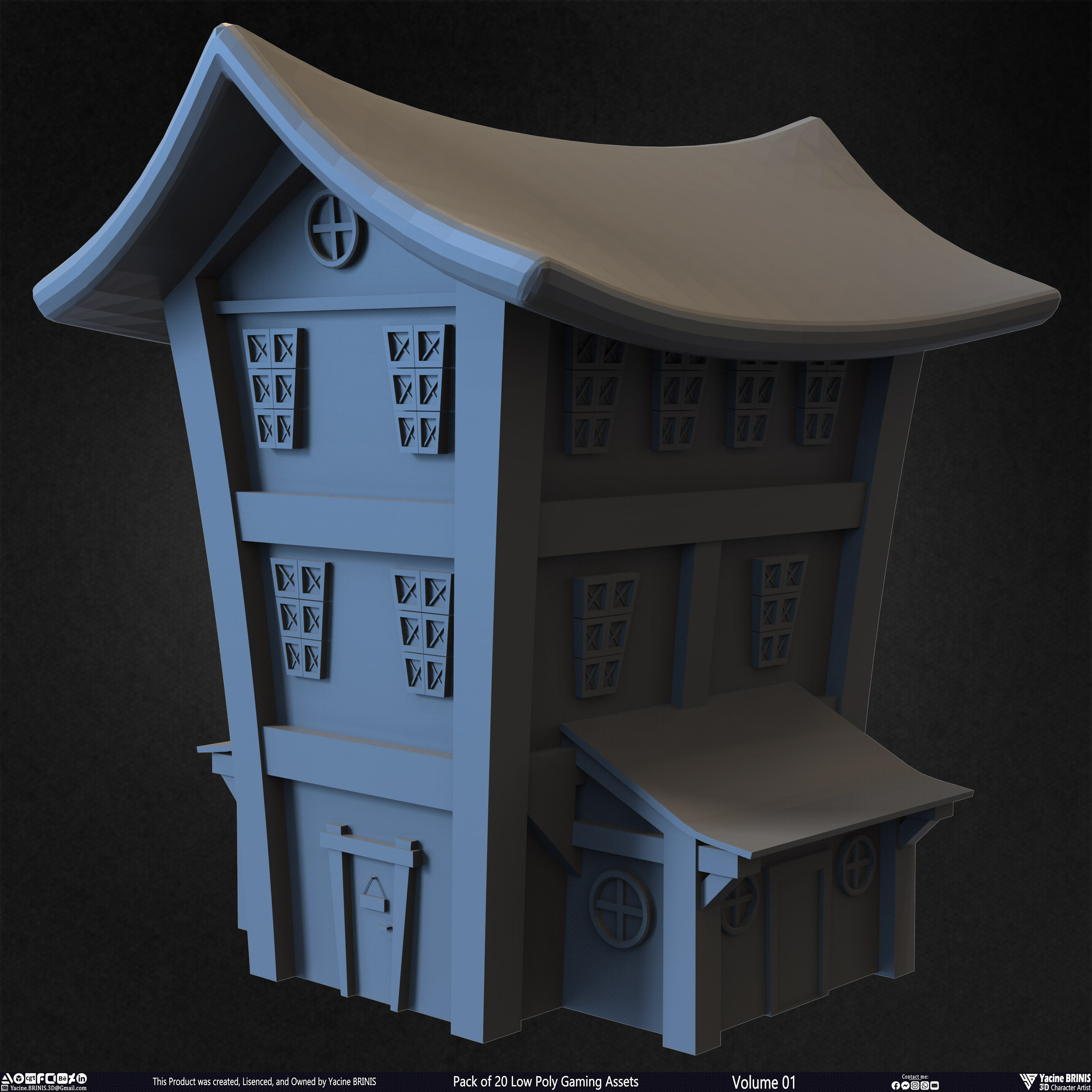 20 Low Poly Gaming Assets Volume 01 Sculpted By Yacine BRINIS Set 12