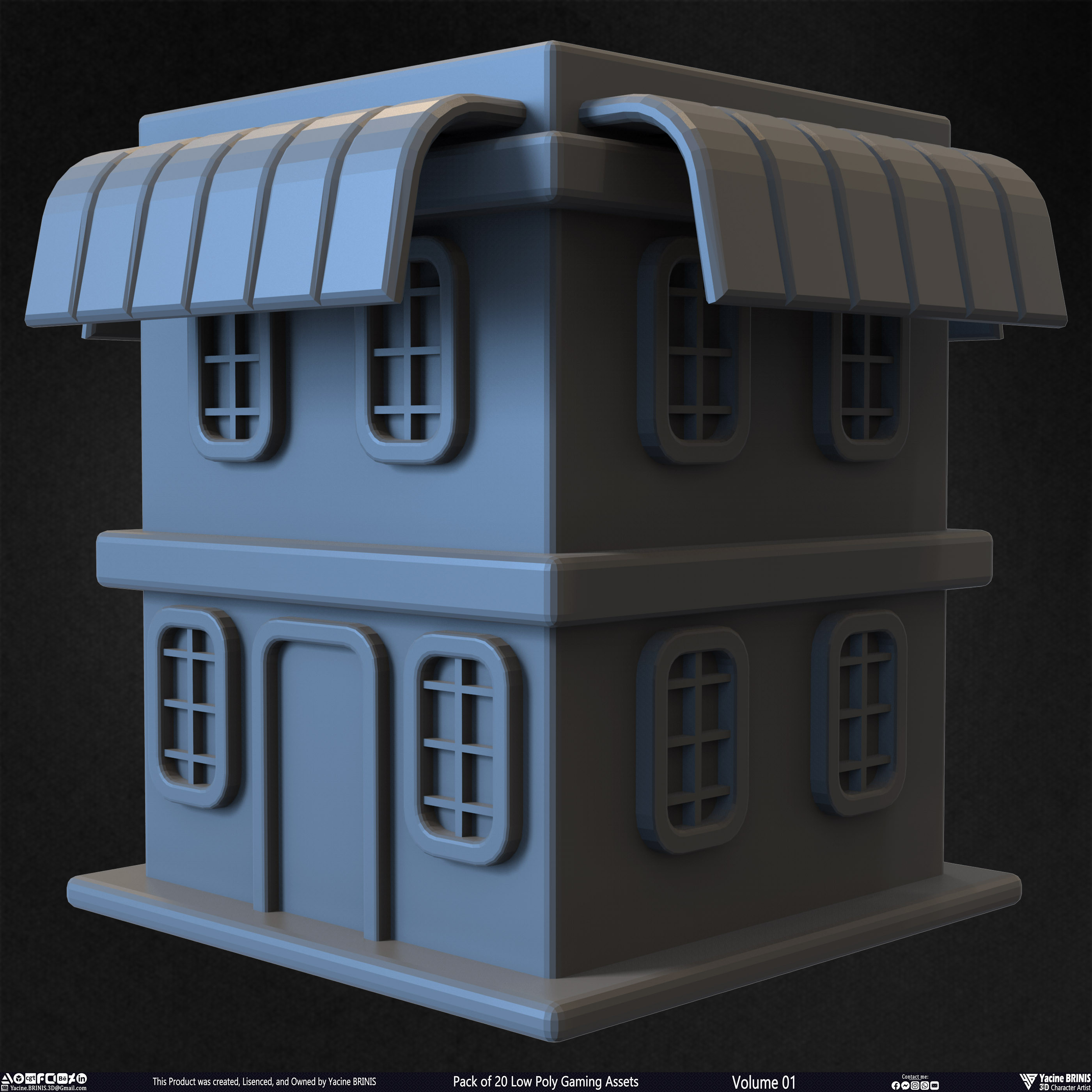 20 Low Poly Gaming Assets Volume 01 Sculpted By Yacine BRINIS Set 17