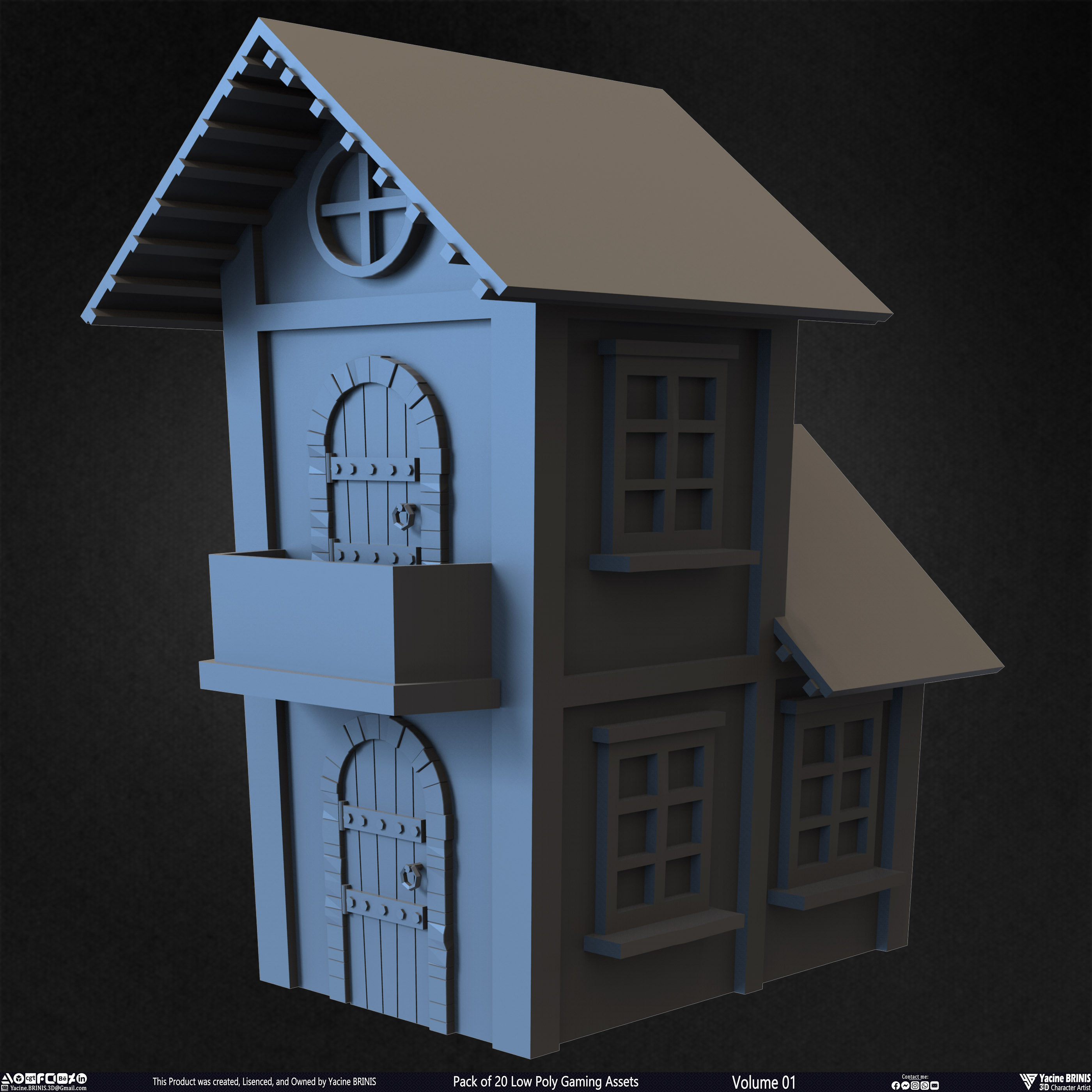20 Low Poly Gaming Assets Volume 01 Sculpted By Yacine BRINIS Set 24