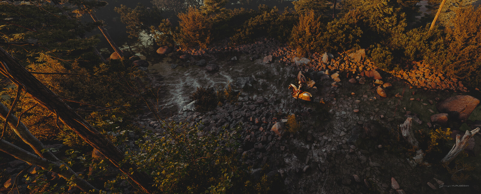 Frame 2 ( little changed the sun direction for getting better lights )