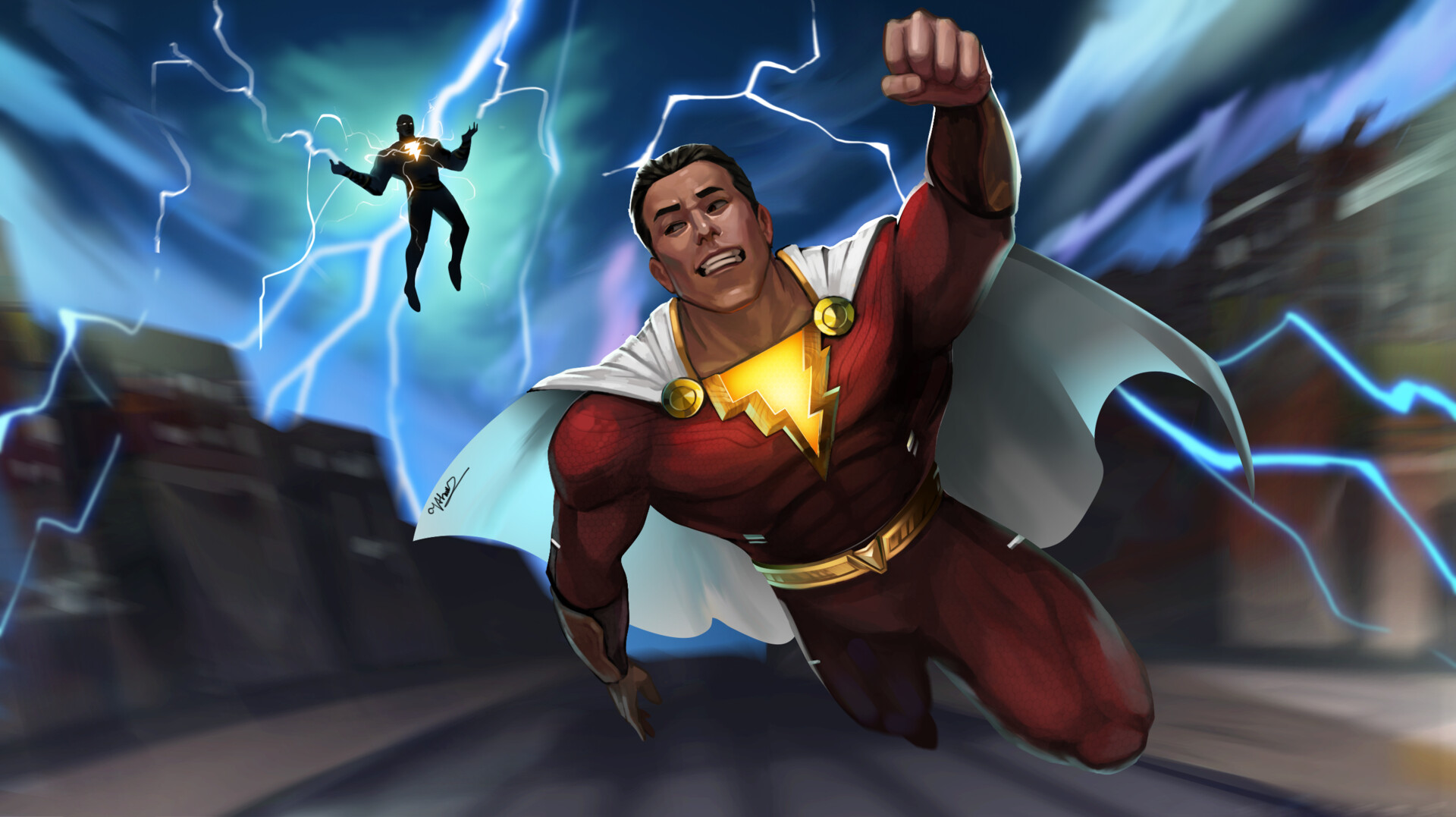 ArtStation Shazam and black adam